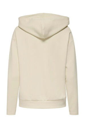 Only Kadın Onlfancy Kapüşonlu Kanguru Cepli Sweatshirt 15303838 Ekru
