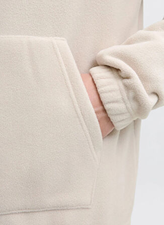 Jack & Jones Yüksek Yaka Bej Erkek Sweatshırt 12279680_JJESOHO HALF ZIP FLEECE SN