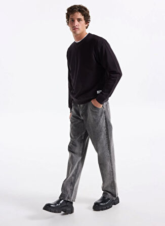 Jack & Jones Bisiklet Yaka Siyah Erkek Sweatshırt 12279677_JJGRADY SWEAT CREW NECK