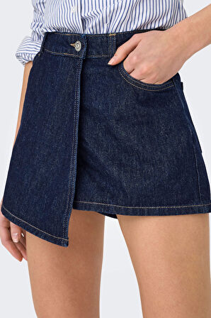 Only Kadın 100% Pamuk Regular Fit Şort Etek - 15357947