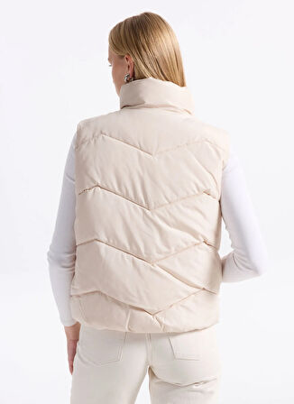 Vero Moda Krem Kadın Mont VMLIGAEVA SHORT WAISTCOAT ENT