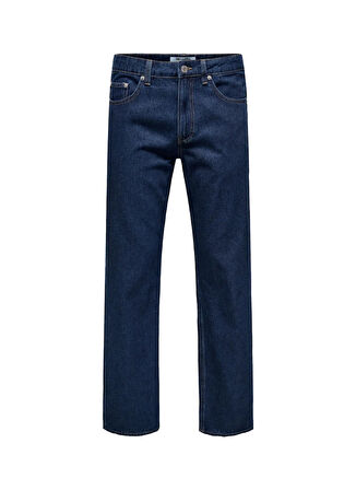 Only & Sons Orta Bel Rahat Koyu Mavi Erkek Denim Pantolon ONSEDGE STRAIGHT 4618 EY BOX PIM J