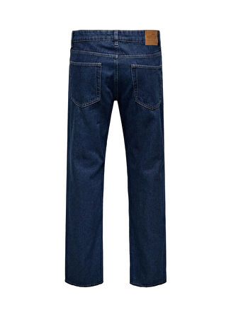 Only & Sons Orta Bel Rahat Koyu Mavi Erkek Denim Pantolon ONSEDGE STRAIGHT 4618 EY BOX PIM J