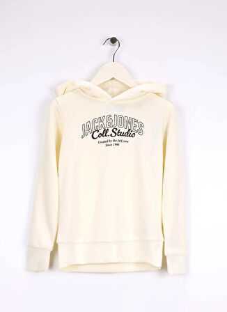 Jack & Jones Baskılı Erkek Çocuk Krem Sweatshırt 12285646
