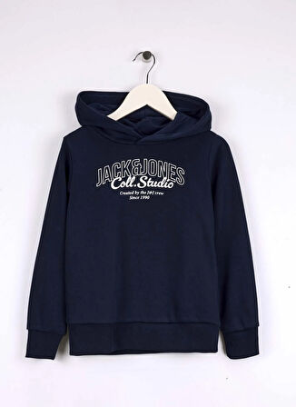 Jack & Jones Baskılı Erkek Çocuk Lacivert Sweatshırt 12285646