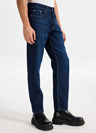 Only & Sons Orta Bel Rahat Koyu Mavi Erkek Denim Pantolon ONSEDGE STRAIGHT 4387 BOX PIM JEAN