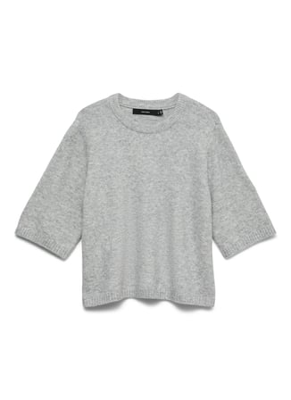 Vero Moda Gri Kadın Bisiklet Yaka Kazak 10325934-BS000086
