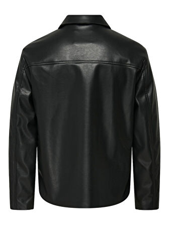 ONSJACK PU JACKET OTW Erkek Siyah Mont - 22034713