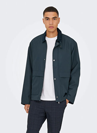 Only & Sons Lacivert Erkek Mont ONSKOSMO PADDED JACKET OTW VD