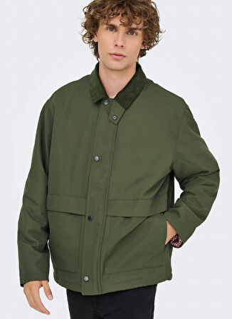 Only & Sons Haki Erkek Mont ONSKOSMO PADDED JACKET OTW VD