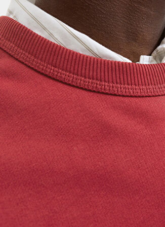 Jack & Jones Bisiklet Yaka Kırmızı Erkek Sweatshırt 12282893_JORNORREBRO EMB SWEAT CREW