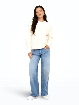 Only OnlJudy-O LW Wide Leg DNM TAI433 NOOS Kadın Jean Pantolon Açık Mavi (15358455)