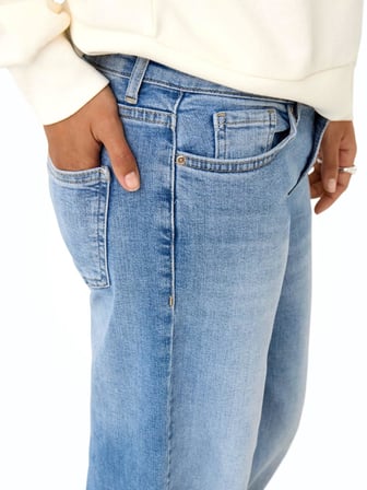 Only OnlJudy-O LW Wide Leg DNM TAI433 NOOS Kadın Jean Pantolon Açık Mavi (15358455)