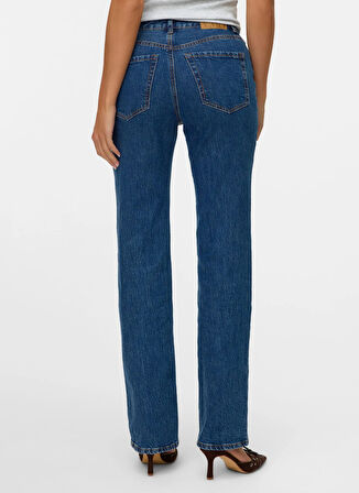 Vero Moda Yüksek Bel Düz Paça Düz Koyu Mavi Kadın Denim Pantolon VMTESSA HR STRAIGHT JEANS LI3310 GA