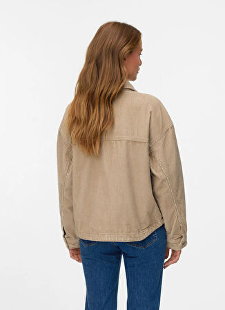 Vero Moda Normal Krem Kadın Ceket VMJAMIE LS CORDUROY SHACKET MIX NOO