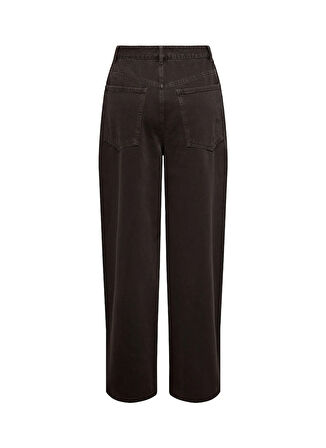 Only Orta Bel Geniş Paça Rahat Kahve Kadın Denim Pantolon ONLSOLLA MW RELAXED COL PANT PNT