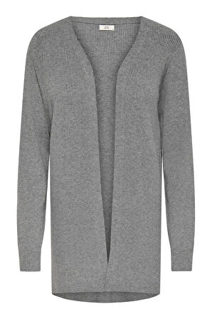 JDY Kadın Jdyprıme V Yaka Uzun Kollu Örme Hırka 15350887 Gri