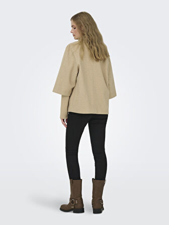 Only JDY Kadın Dik Yaka İçlikli Kol Baharlık Bej Ceket - 15353907