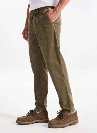 Only & Sons Normal Yağ Yeşili Erkek Chino Pantolon ONSLINUS TAP CORDUROY 0185 PANT NOO