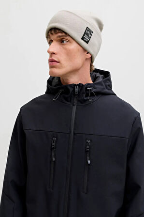 Jack & Jones Erkek Jacalpes Logo Detaylı Örme Bere 12286472 Gri