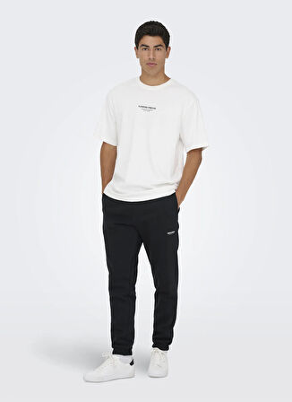 Only & Sons Rahat Siyah Erkek Eşofman Altı ONSRILEY REG LIFE SWEAT PANTS VD