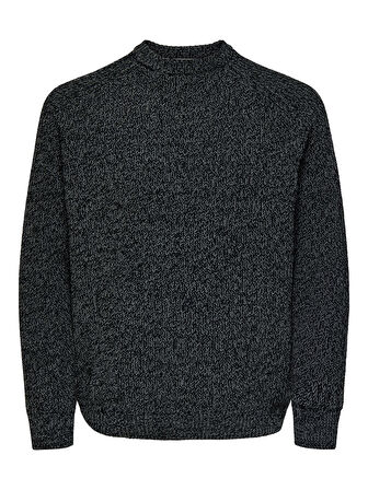 ONSJOIN RLX LS RAGLAN KNIT Erkek Siyah Kazak - 22034670
