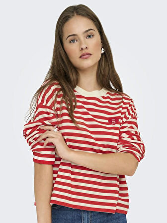 Only Lıvına Çizgili Kadın Sweat 15359682