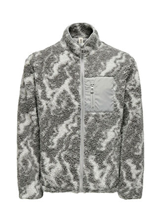 Only & Sons Açık Gri Erkek Mont ONSJAIMY SHERPA JACKET OTW