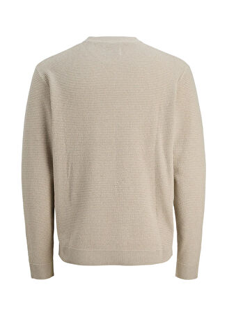 Jack & Jones Bisiklet Yaka Rahat Kahve Erkek Kazak 12283452_JCOTIER KNIT CREW NECK