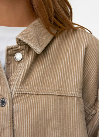 Vero Moda Normal Krem Kadın Ceket VMJAMIE LS CORDUROY SHACKET MIX NOO