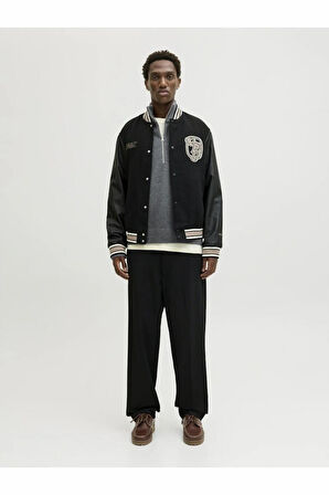 Jack Jones Norrebro Fermuarlı Yaka Loose Fit Erkek Kazak 12282749