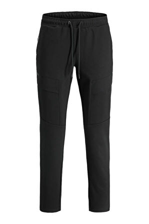 Jack & Jones Erkek Jpstgordon Belden Bağlamalı Kargo Pantolon 12282513 Siyah
