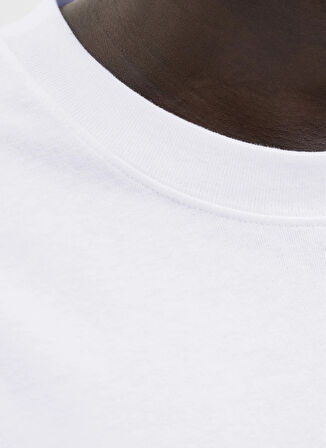 Jack & Jones Bisiklet Yaka Beyaz Erkek T-Shirt 12282892_JORNORREBRO EMB TEE SS CRE