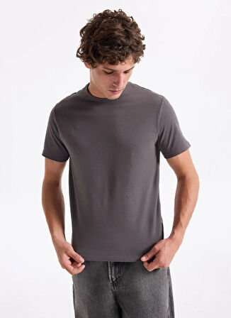 Jack & Jones Bisiklet Yaka Gri Erkek T-Shirt 12283659_JORSTYLING ICON TEE SS CN