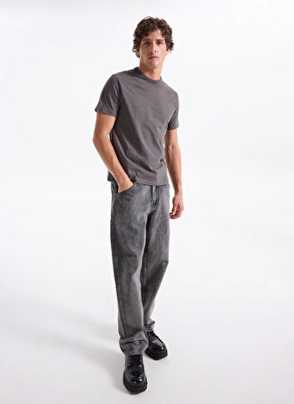 Jack & Jones Bisiklet Yaka Gri Erkek T-Shirt 12283659_JORSTYLING ICON TEE SS CN