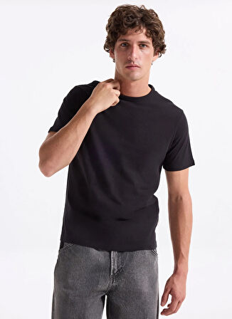 Jack & Jones Bisiklet Yaka Siyah Erkek T-Shirt 12283659_JORSTYLING ICON TEE SS CN