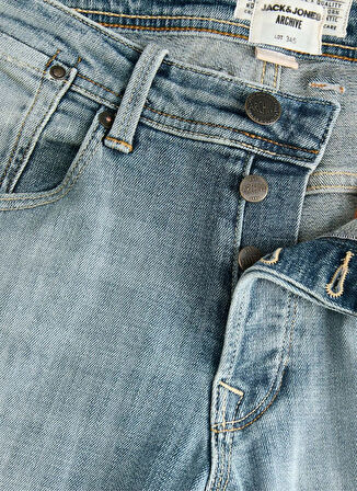 Jack & Jones Düşük Bel Dar Mavi Erkek Denim Pantolon 12282589_JJIGLENN JJDENVER JJ 544