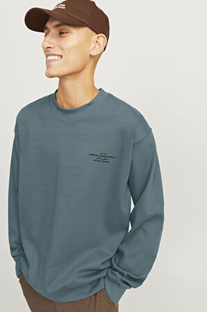 Jack & Jones Erkek Mavi Sweat 12261386