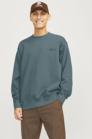 Jack & Jones Erkek Mavi Sweat 12261386
