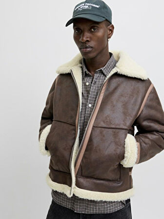 Jack Jones Lıverpool Avıator Suni Deri Erkek Ceket 12282948