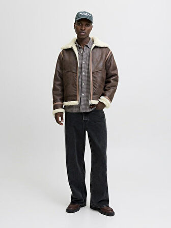 Jack Jones Lıverpool Avıator Suni Deri Erkek Ceket 12282948