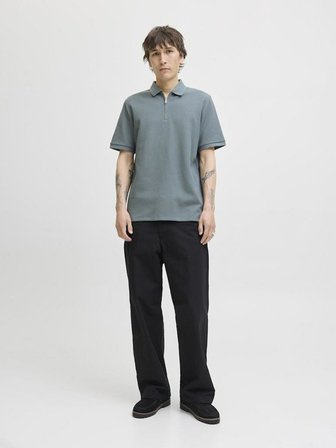 Jack Jones Austın Zıp Fermuarlı  Polo Yaka Erkek Tişört 12279177