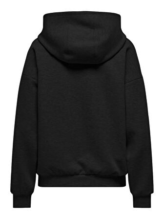 Only Kadın Kapüşonlu Basic Siyah Sweatshirt - 15355809