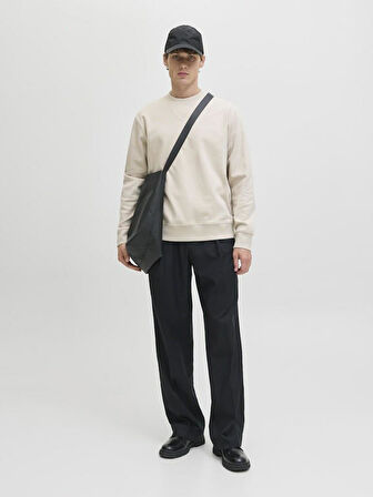 Jack Jones Blachad Brandıng Bisiklet Yaka Erkek Sweat 12261386