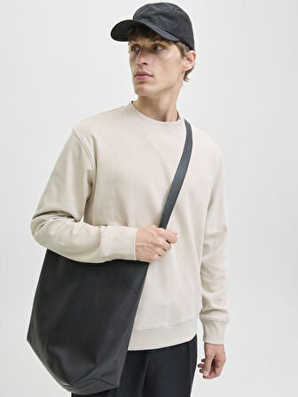 Jack Jones Blachad Brandıng Bisiklet Yaka Erkek Sweat 12261386