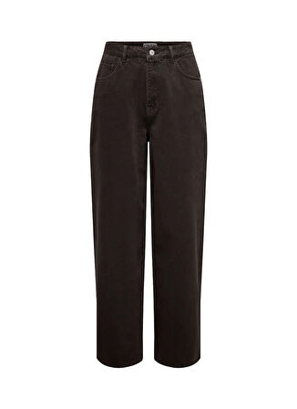 Only Orta Bel Geniş Paça Rahat Kahve Kadın Denim Pantolon ONLSOLLA MW RELAXED COL PANT PNT