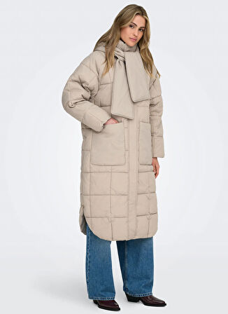 Only Krem Kadın Kaban ONLGRACEN PUFFER OTW
