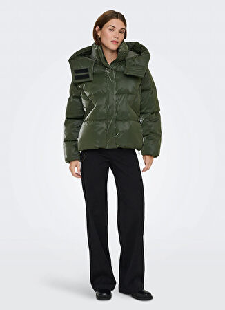 Only Yeşil Kadın Mont ONLBERGEN LIFE OVERSIZED PUFFER OTW