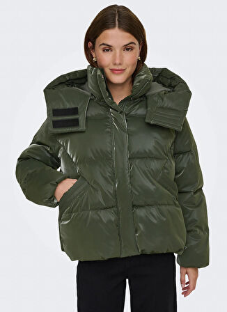 Only Yeşil Kadın Mont ONLBERGEN LIFE OVERSIZED PUFFER OTW