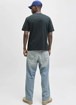 Jack & Jones Bisiklet Yaka Yeşil Erkek T-Shirt 12282892_JORNORREBRO EMB TEE SS CRE